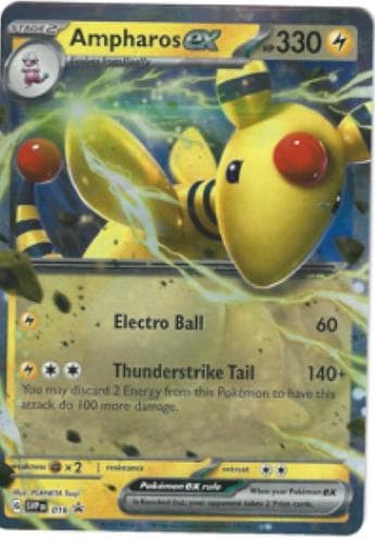 Ampharos ex trading card