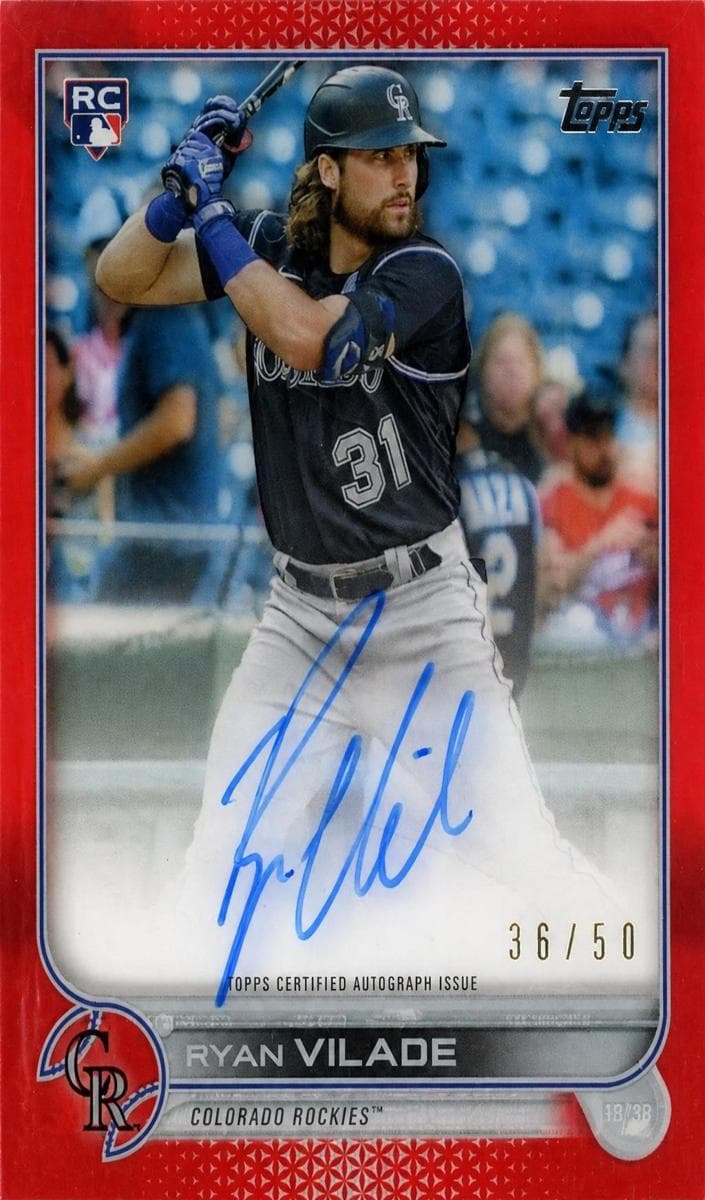 Ryan Vilade 2022 topps Topps Clearly Authentic