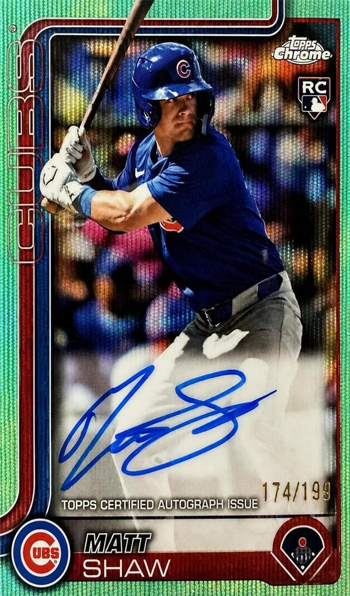 Matt Shaw 2025 topps Chrome