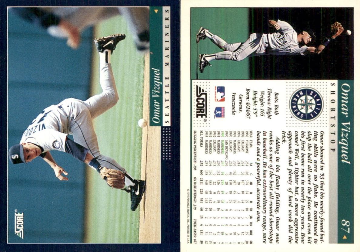Omar Vizquel 1994 panini Score