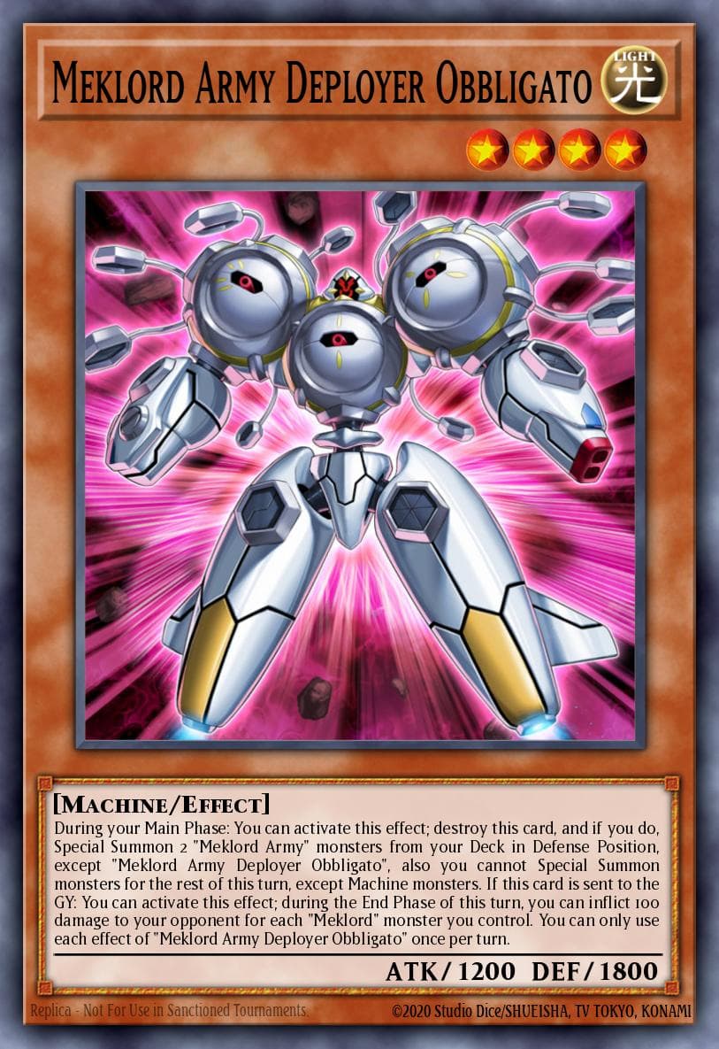 Meklord Army Deployer Obbligato 2020 Yu-Gi-Oh! Legendary Duelists: Rage of Ra