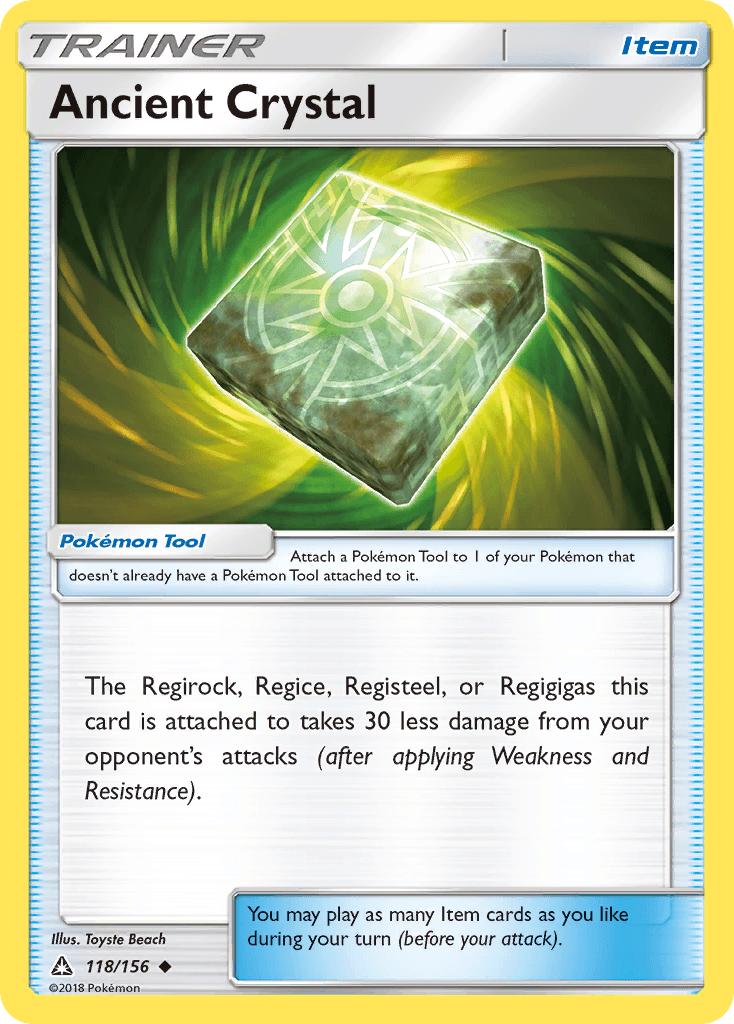 Ancient Crystal 2018 Pokemon Ultra Prism Reverse Holo