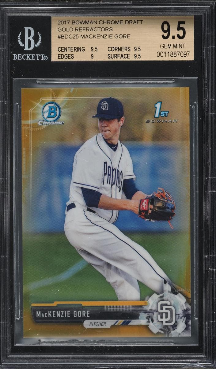 MacKenzie Gore 2017 bowman Chrome Draft