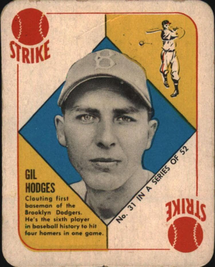 Gil Hodges 1951 topps Red Back