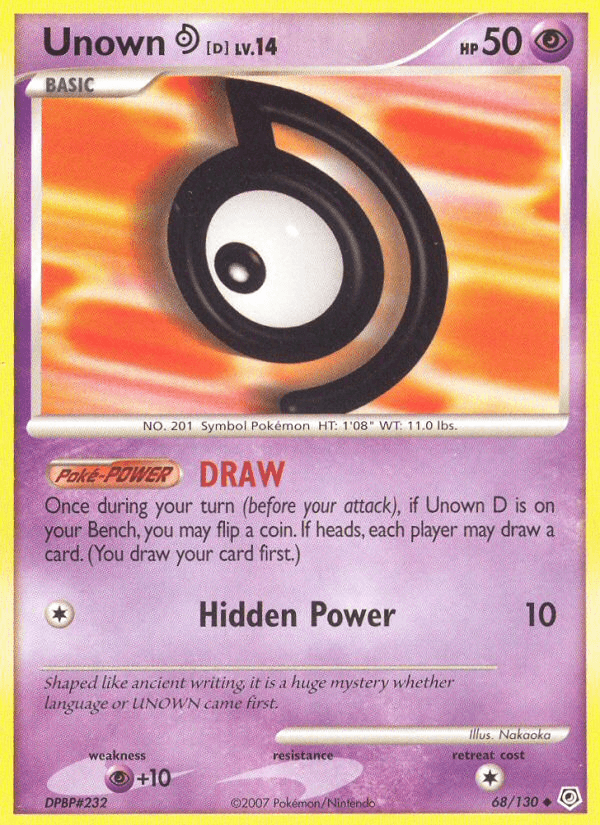 Unown D 2007 Pokemon