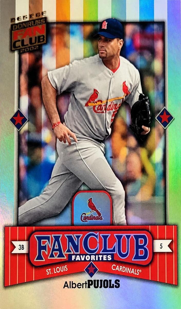 Albert Pujols 2002 panini Donruss Best of Fan Club