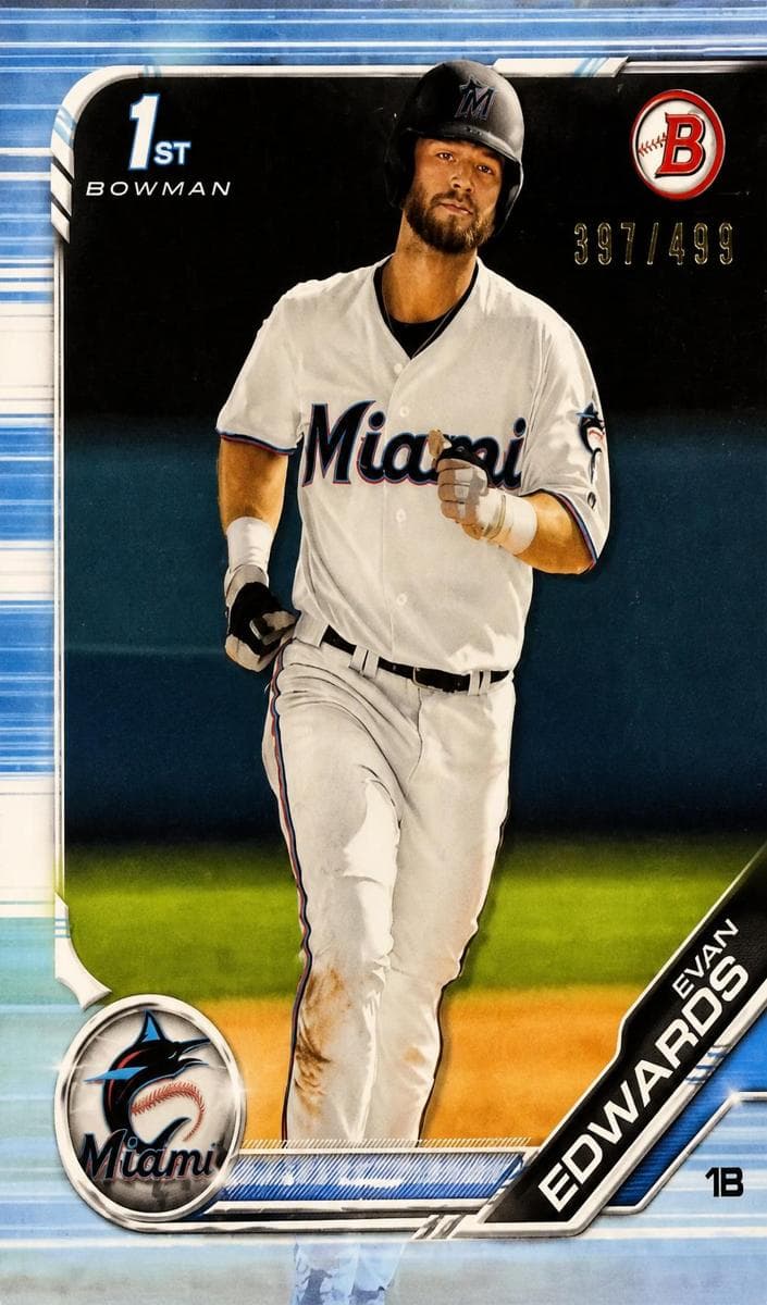 Evan Edwards 2019 bowman Bowman Draft