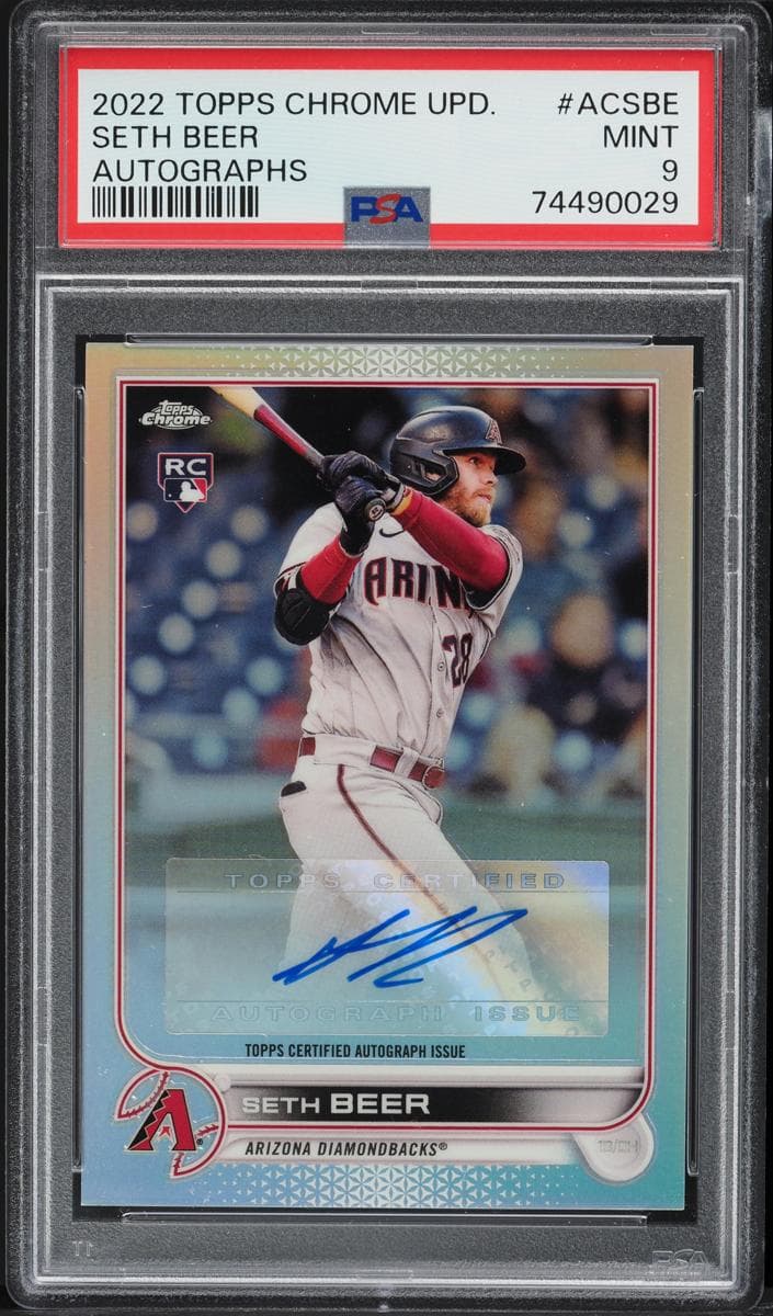 Seth Beer 2022 topps Topps Chrome Update