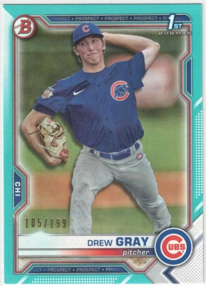Drew Gray 2021 bowman Bowman Draft