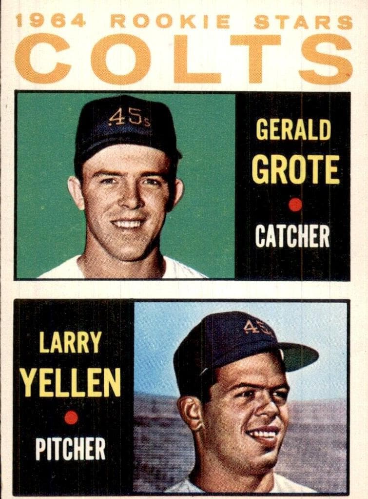Colts 1964 Rookie Stars (Gerald Grote / Larry Yellen) 1964 topps Topps