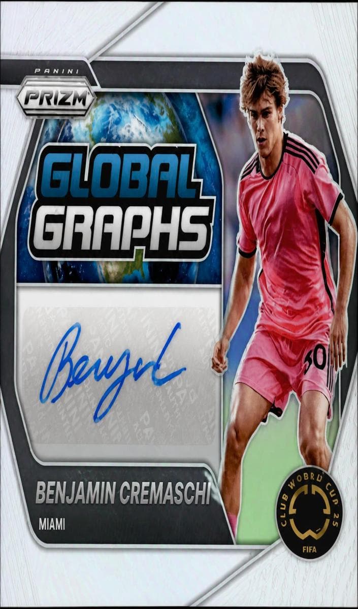 Benjamin Cremaschi 2025 Prizm FIFA Club World Cup auto card