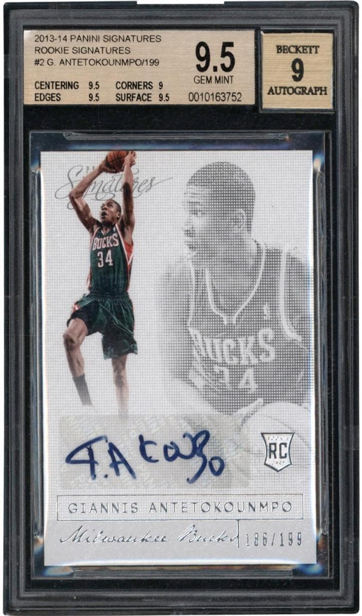 Giannis Antetokounmpo 2013 panini Immaculate Collection Rookie Logoman Autographs Booklet
