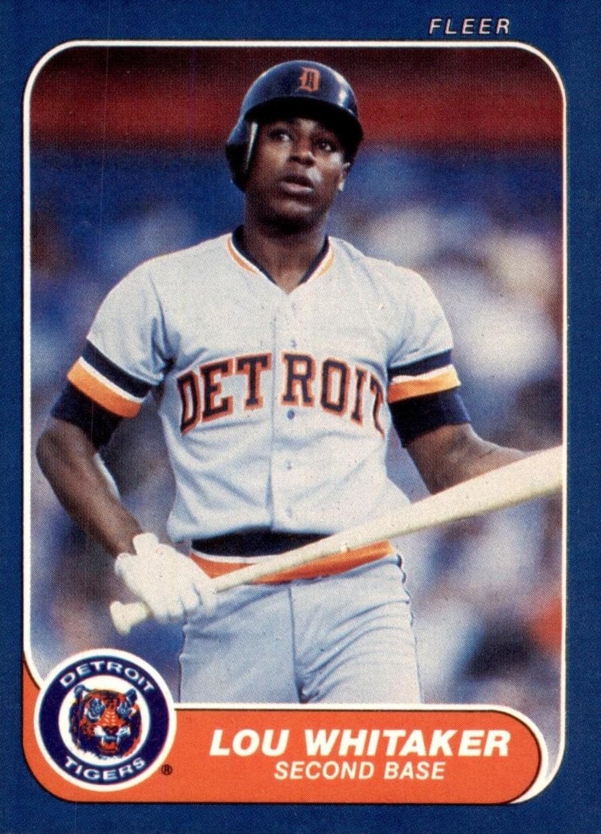 Lou Whitaker trading card