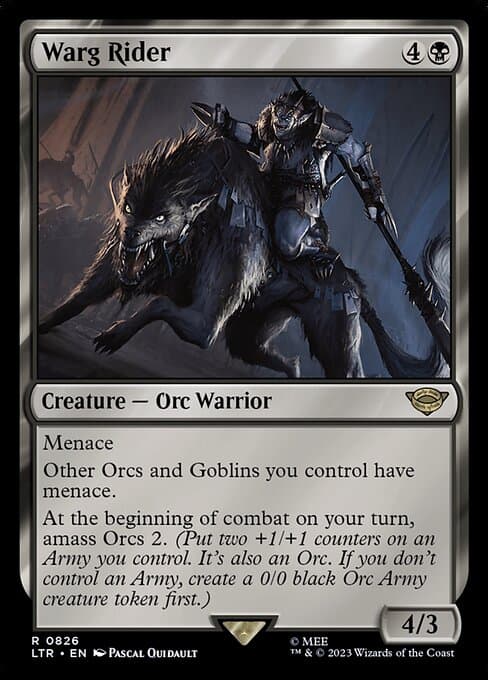 Warg Rider 2023 Magic: The Gathering Lord of the Rings Extended Art