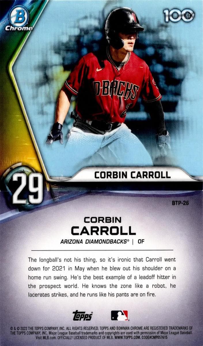 Corbin Carroll 2022 bowman Bowman