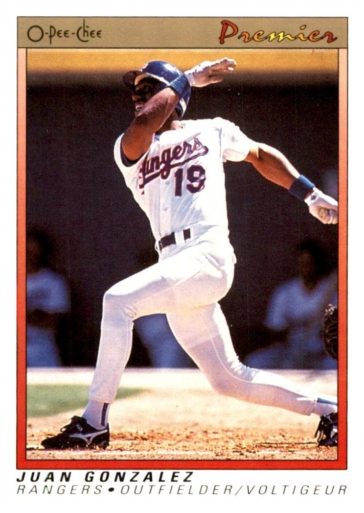 Juan Gonzalez 1991 topps