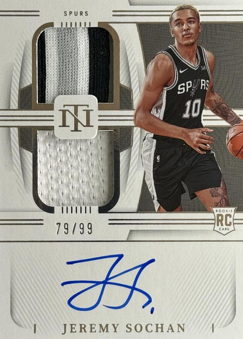 Jeremy Sochan 2022 panini Panini National Treasures