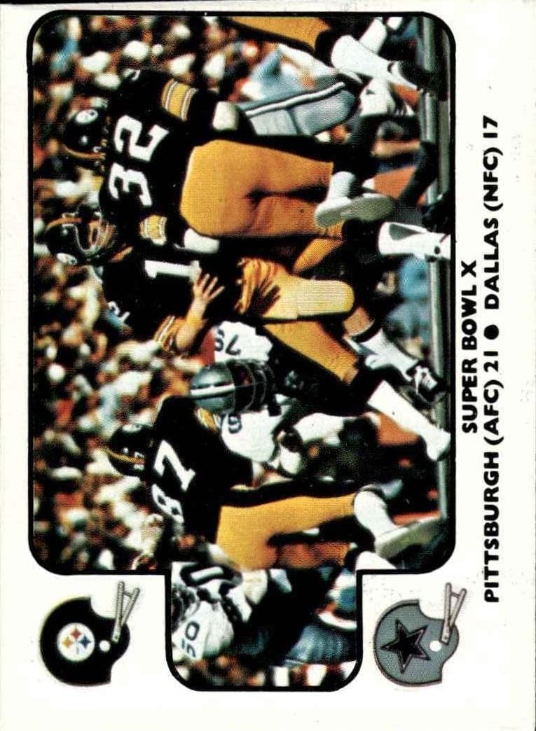 Super Bowl X 1977 fleer
