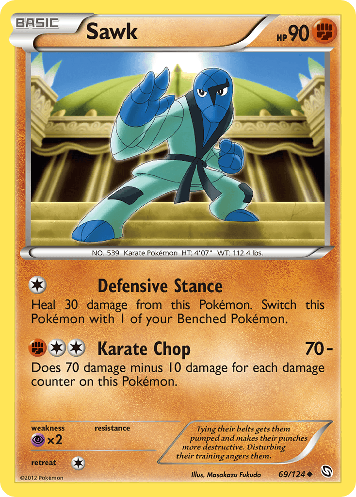Sawk 2012 Pokemon Dragons Exalted Reverse Holo