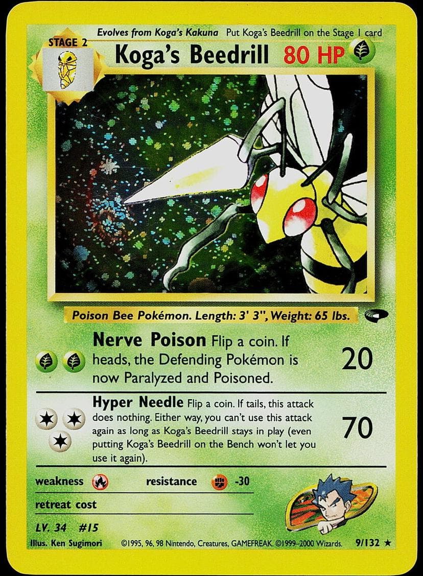 Koga's Beedrill trading card