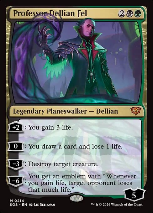 Professor Dellian Fel 2026 Magic: The Gathering Secrets of Strixhaven Borderless
