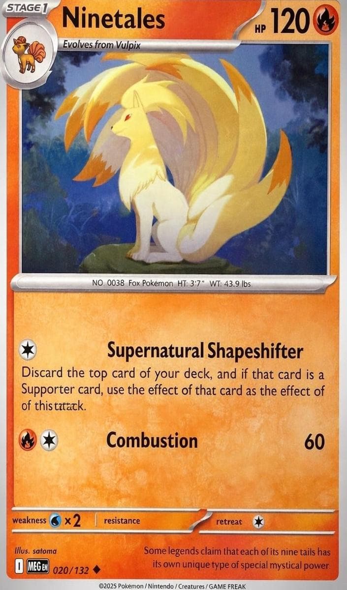 Ninetales trading card