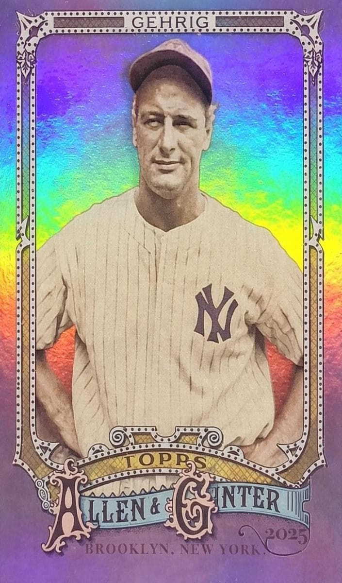 Lou Gehrig trading card