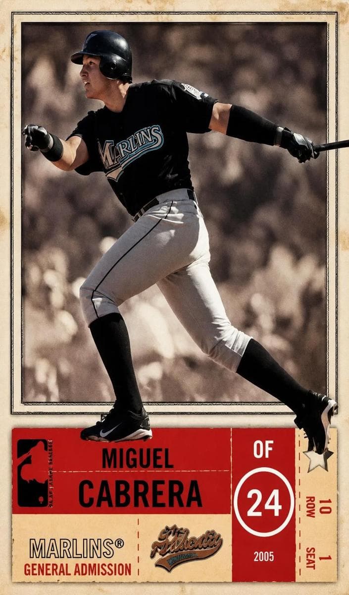 Miguel Cabrera 2005 fleer Authentix