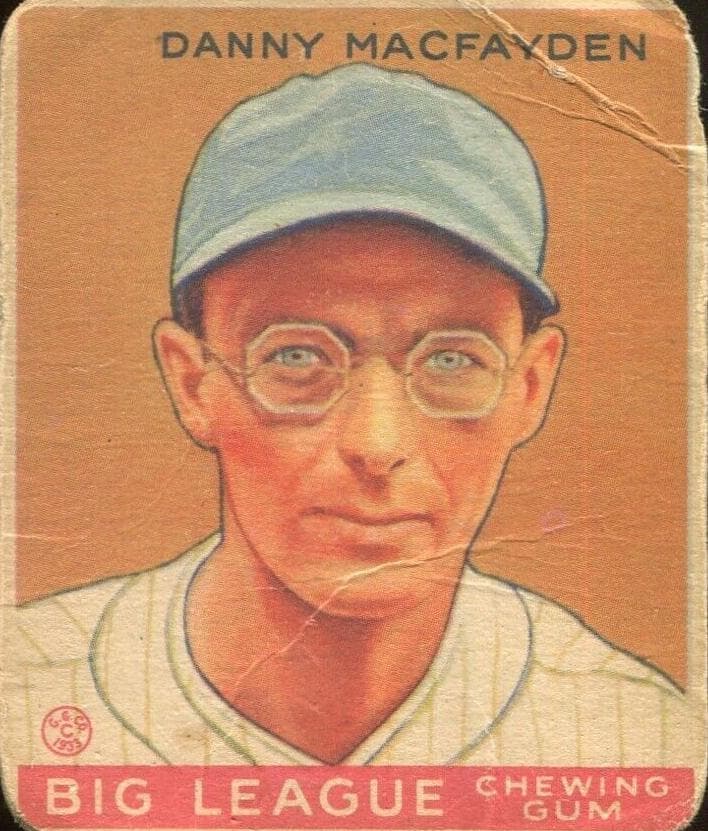 Danny MacFayden 1933 unknown Goudey
