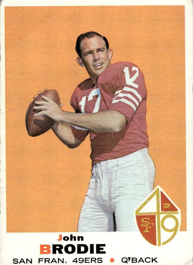 John Brodie 1969 topps Topps