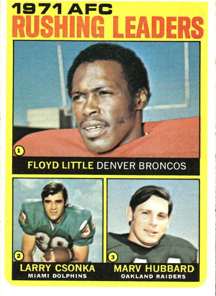 1971 AFC Rushing Leaders (Floyd Little / Larry Csonka / Marv Hubbard) #1