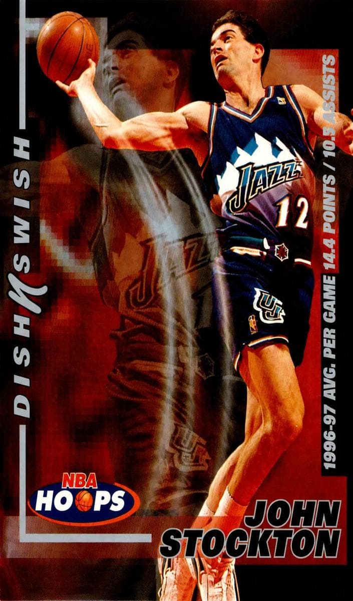 John Stockton 1997 panini Hoops