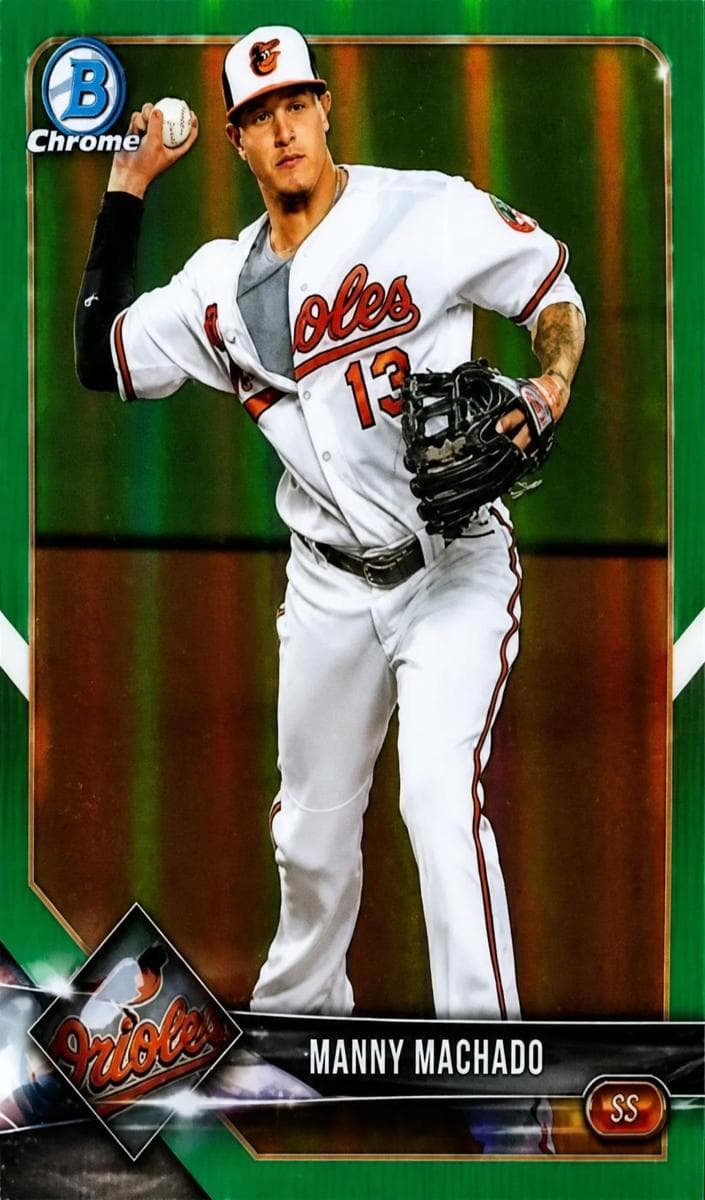 Manny Machado 2018 bowman Bowman Chrome