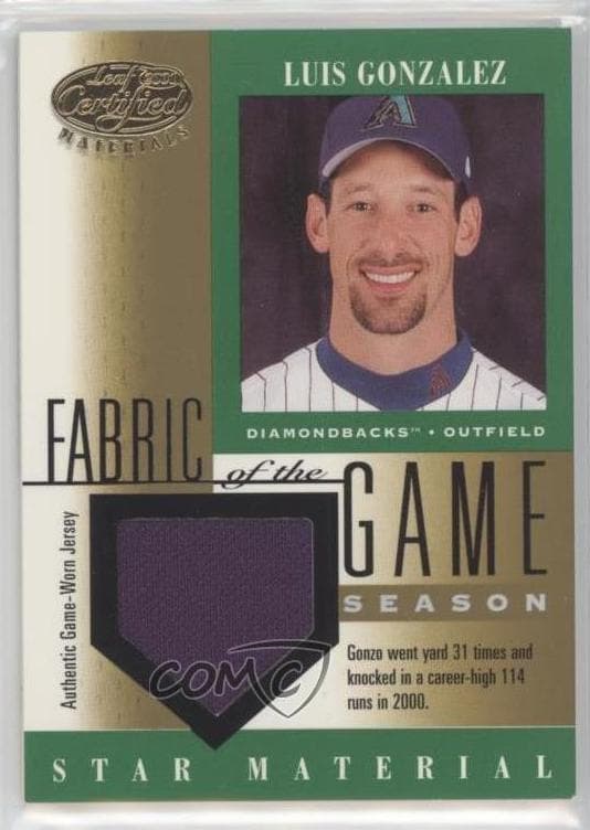 Luis Gonzalez 2001 leaf Leaf Certified Materials