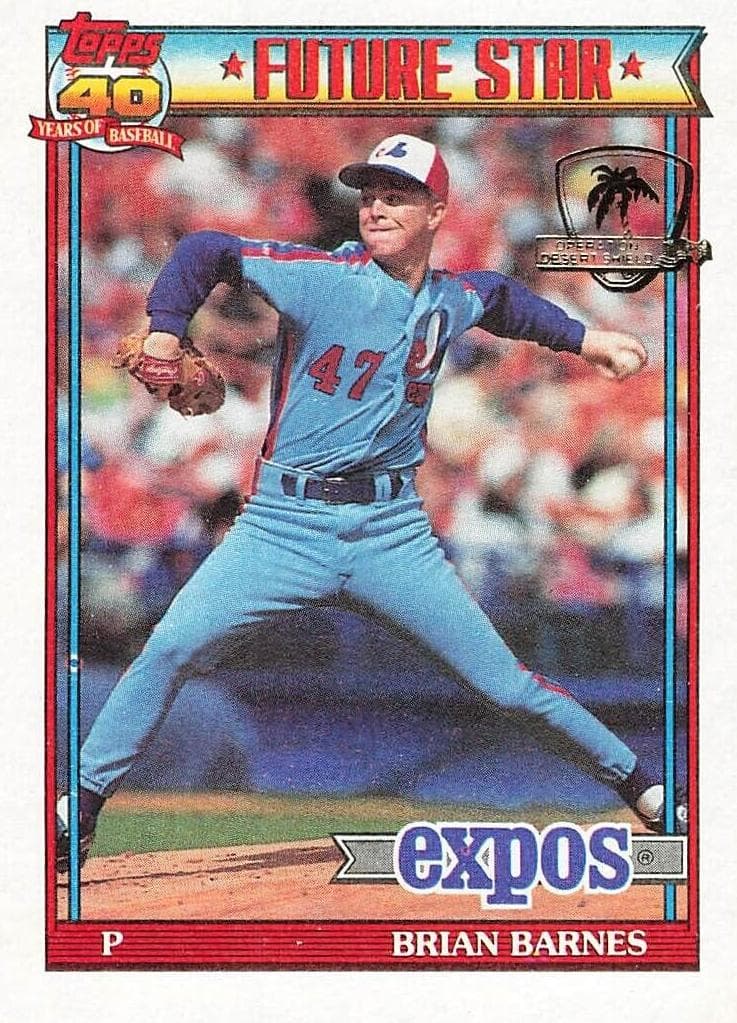 Brian Barnes 1991 topps Topps