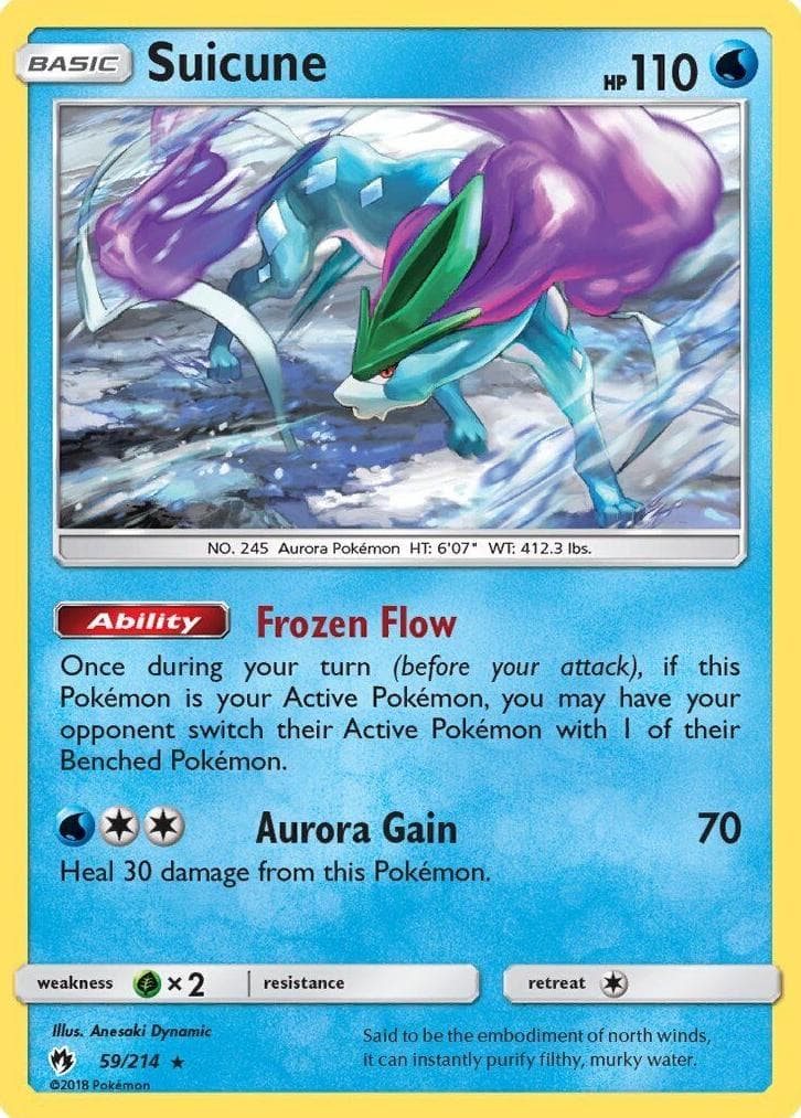 Suicune trading card