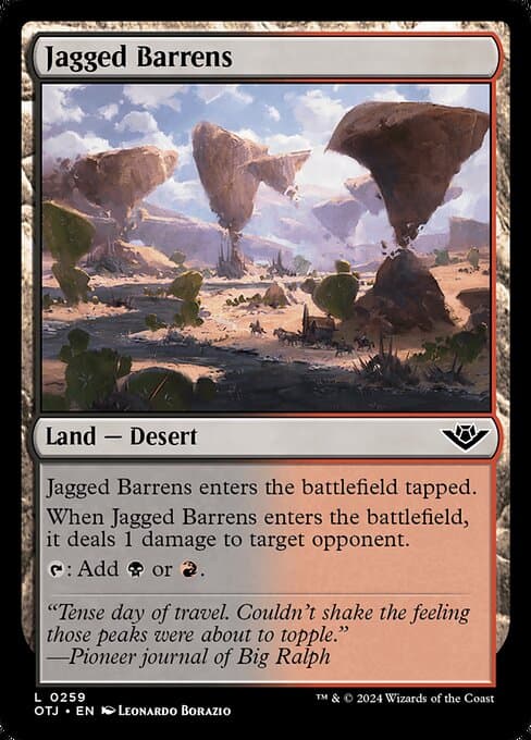 Jagged Barrens 2024 Magic: The Gathering Outlaws of Thunder Junction