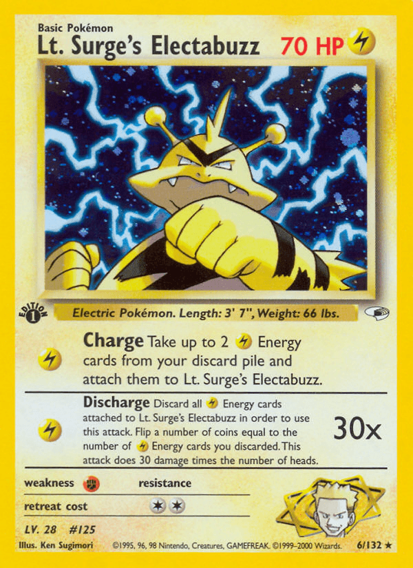 Lt. Surge's Electabuzz 1999 Pokemon