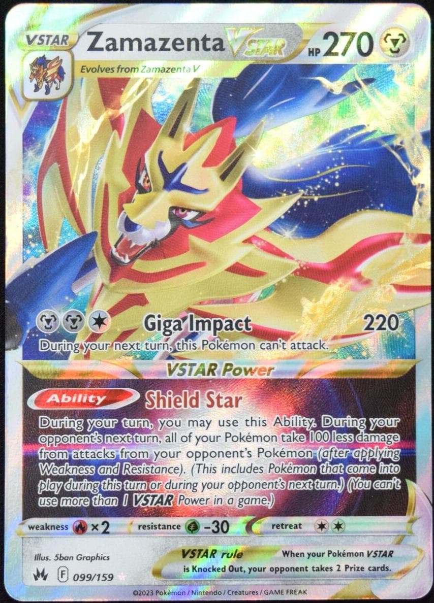 Zamazenta VSTAR trading card