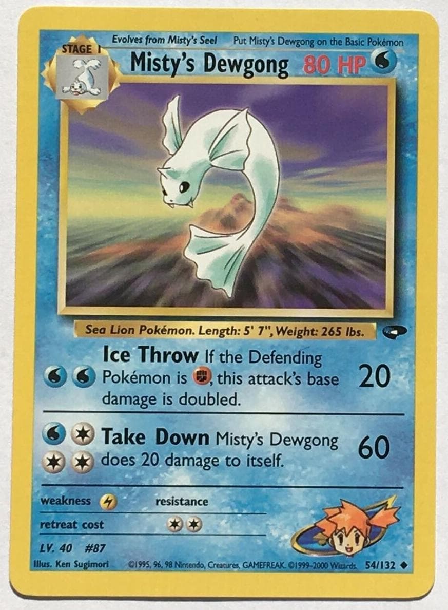Misty's Dewgong trading card