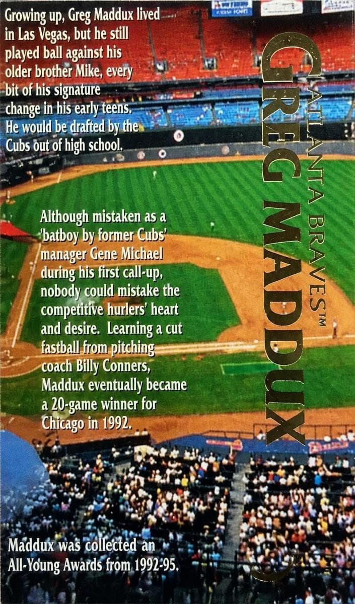 Greg Maddux 1997 unknown Pinnacle X-Press