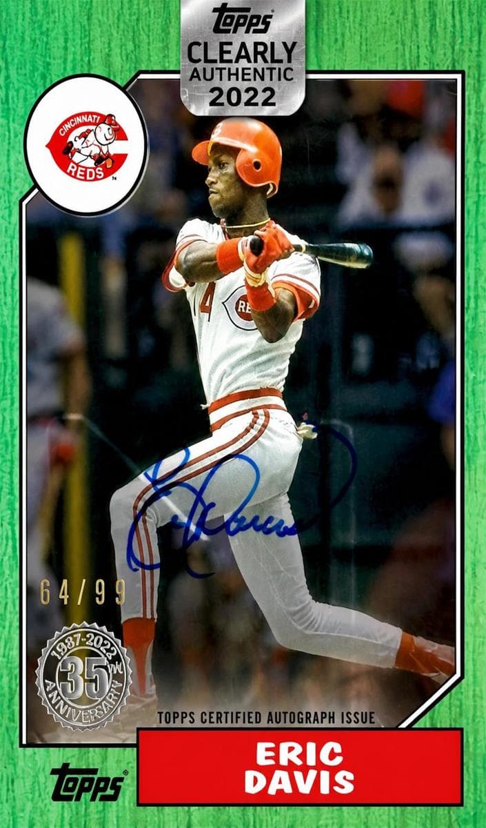 Eric Davis 2022 topps Topps Clearly Authentic