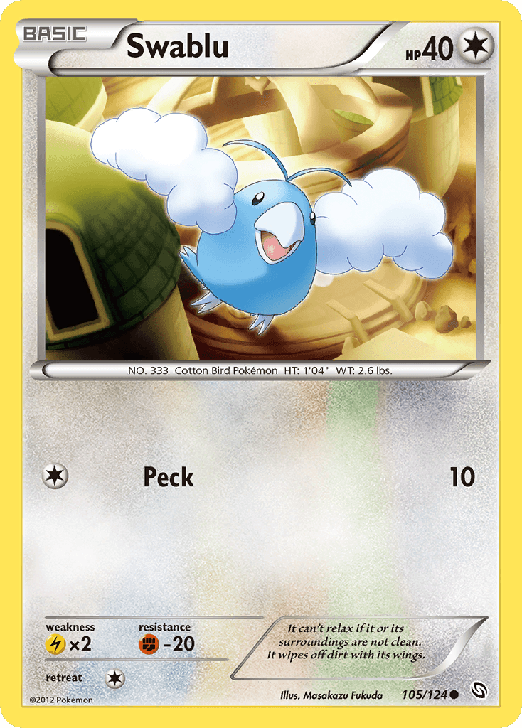 Swablu 2012 Pokemon Dragons Exalted