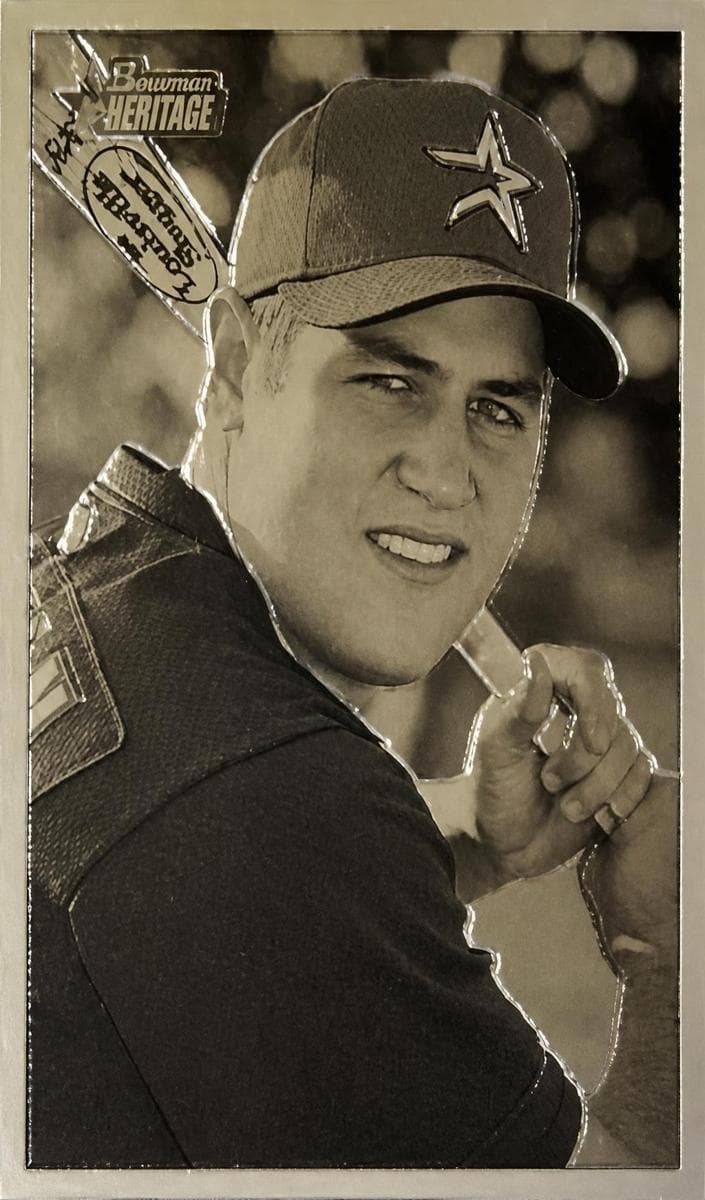 Lance Berkman 2001 bowman Heritage Chrome