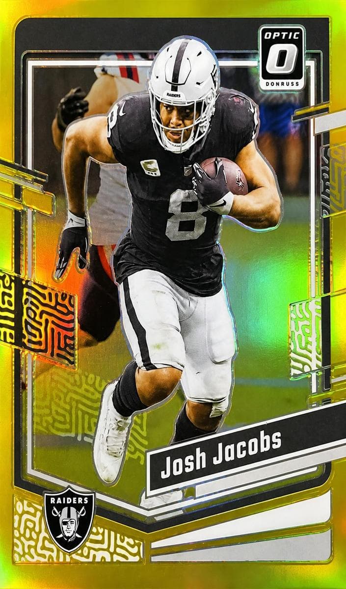 Josh Jacobs 2023 panini Donruss Optic