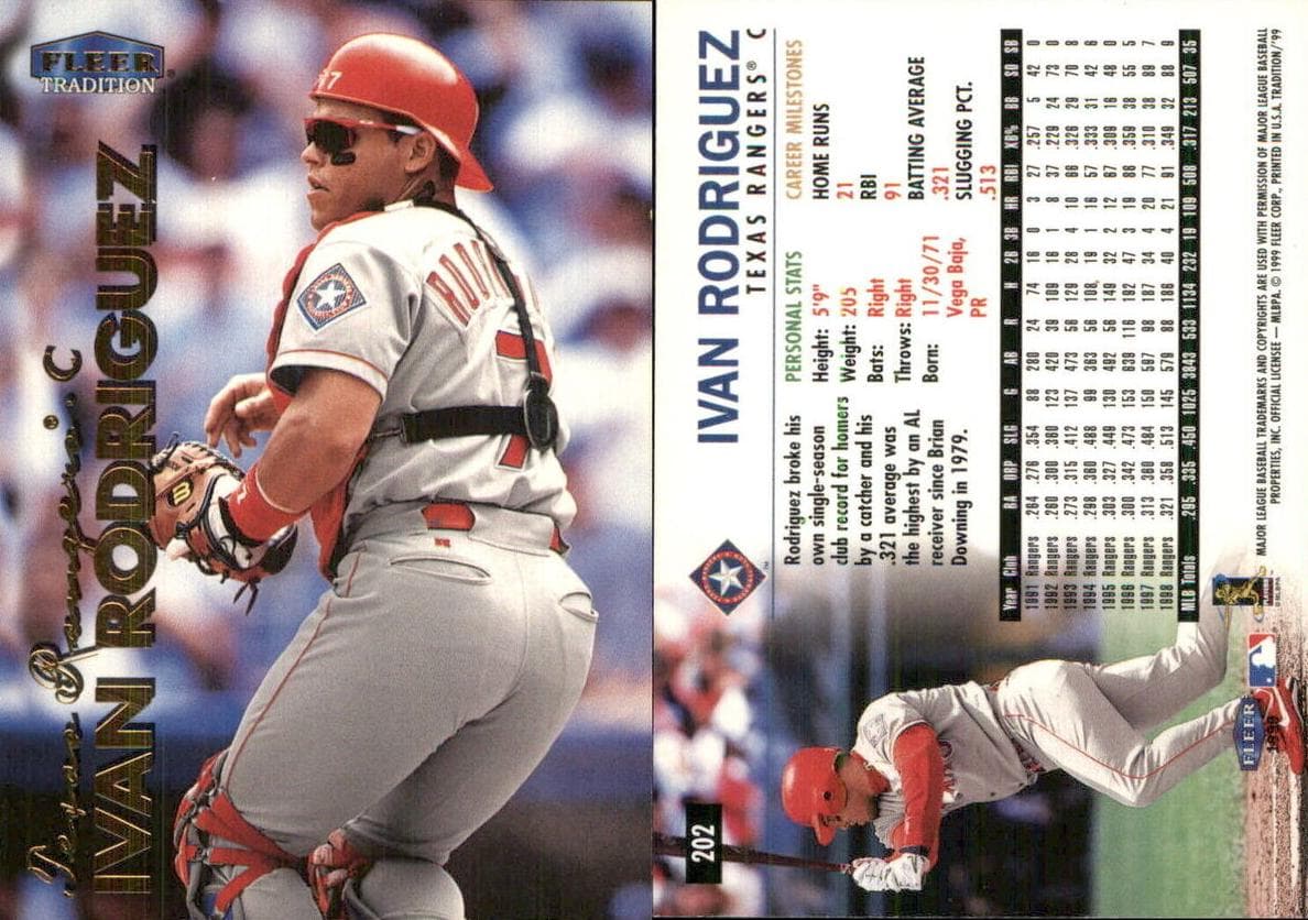 Ivan Rodriguez 1999 fleer Fleer Tradition