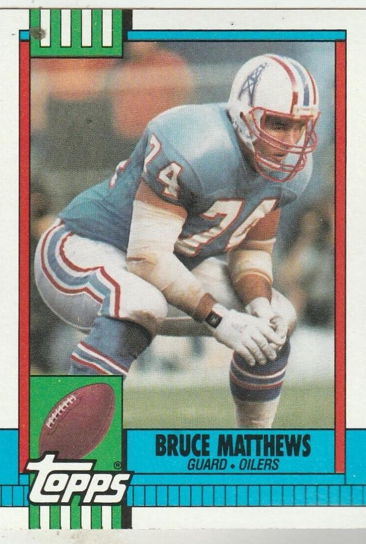 Bruce Matthews 1990 topps Topps