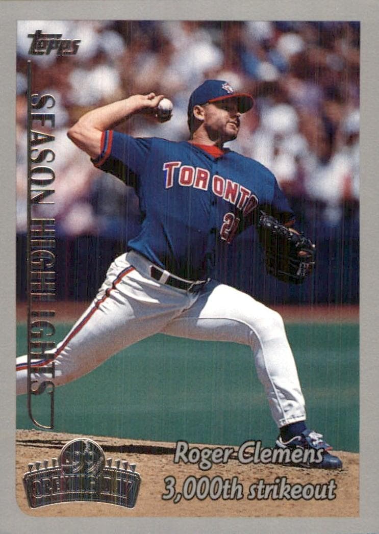 Roger Clemens 1999 topps