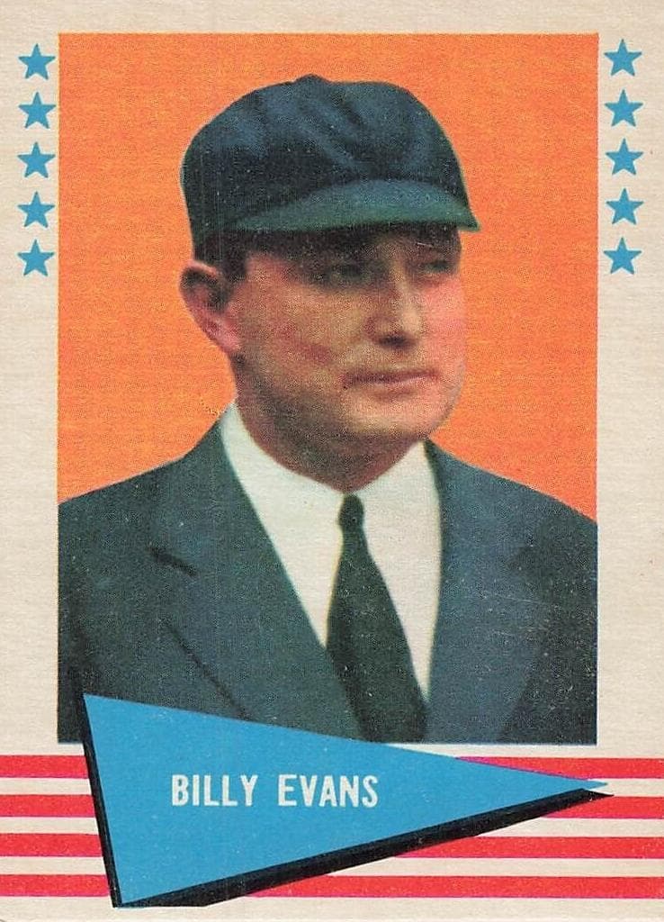 Billy Evans 1961 fleer Fleer Baseball Greats