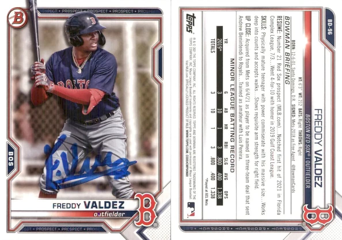 Freddy Valdez 2021 bowman